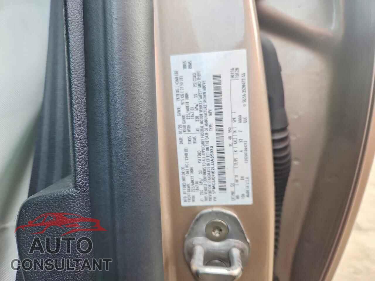 FORD ESCAPE 2020 - 1FMCU0H62LUA85930