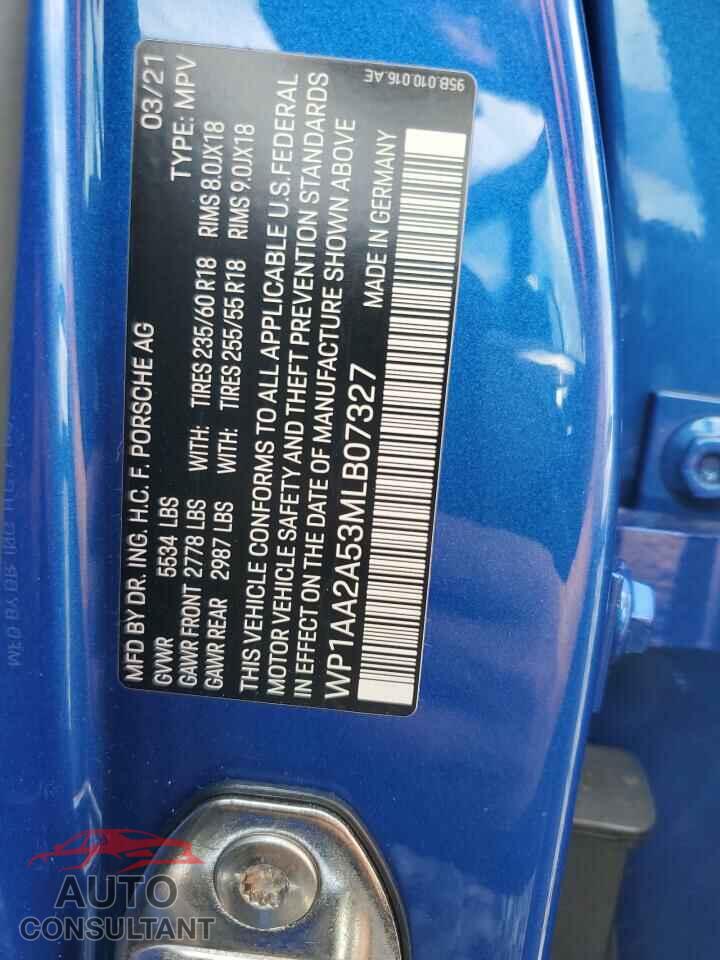 PORSCHE MACAN 2021 - WP1AA2A53MLB07327