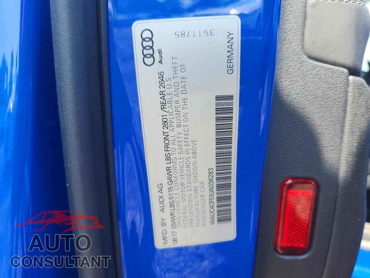 AUDI S5/RS5 2018 - WAUC4CF59JA036283