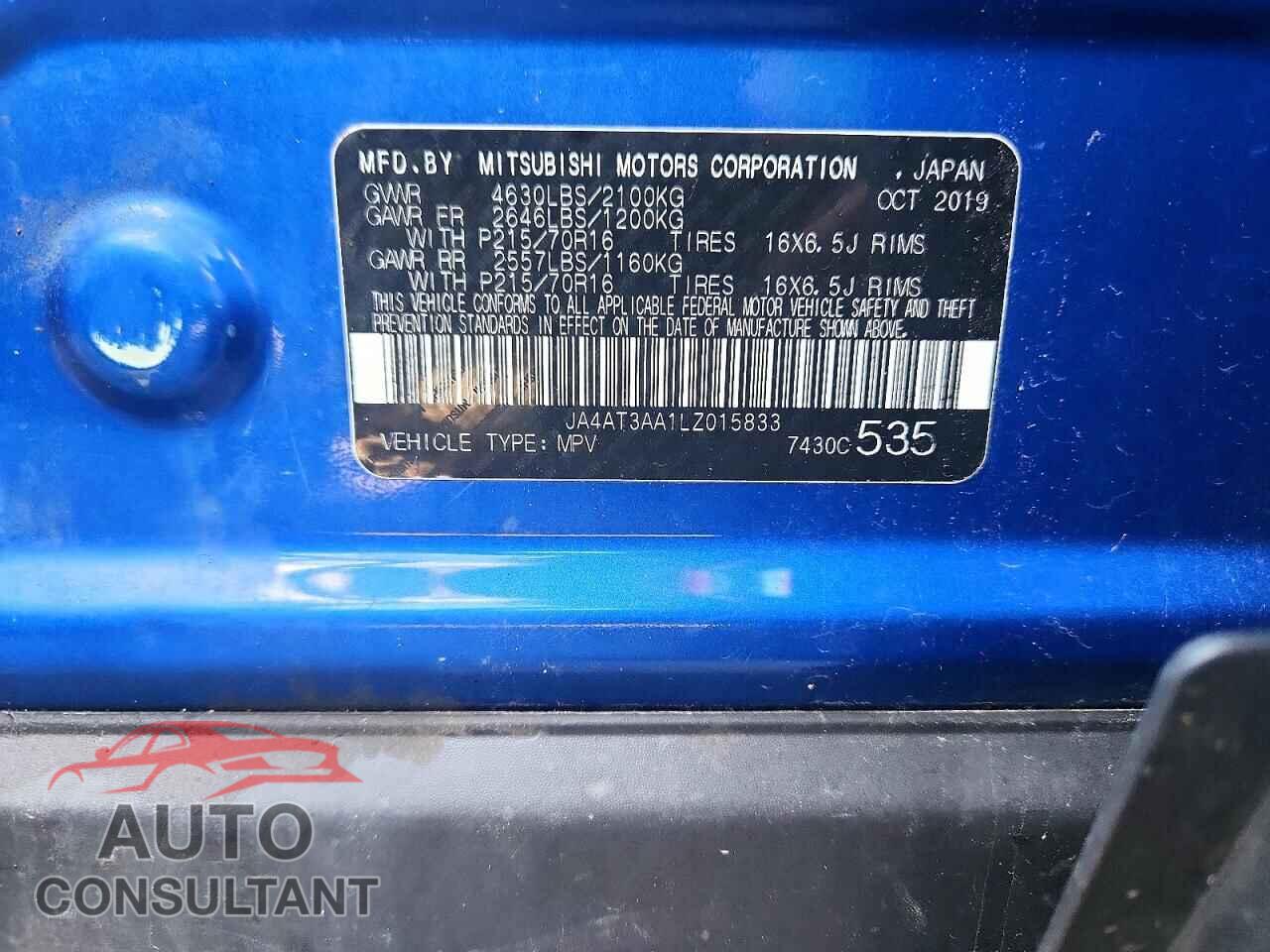 MITSUBISHI ECLIPSE 2020 - JA4AT3AA1LZ015833