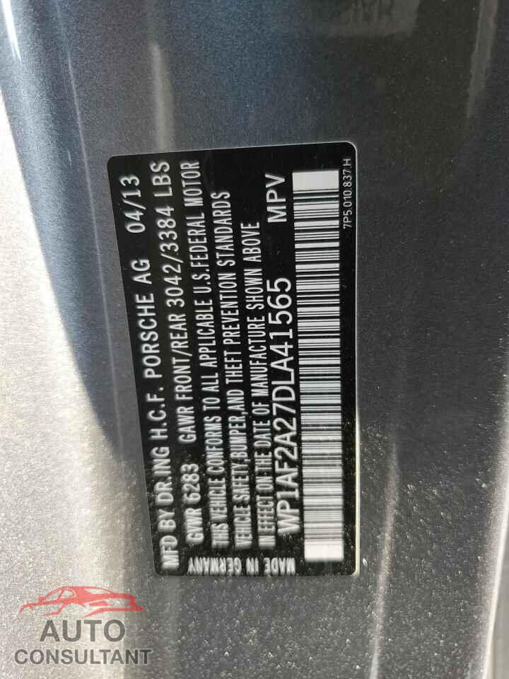 PORSCHE CAYENNE 2013 - WP1AF2A27DLA41565