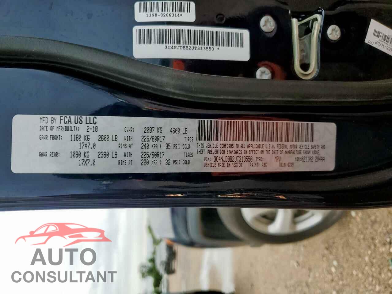 JEEP COMPASS 2018 - 3C4NJDBB2JT313550