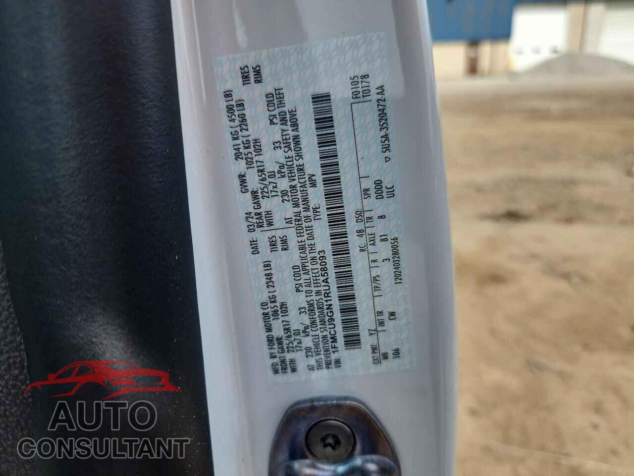 FORD ESCAPE 2024 - 1FMCU9GN1RUA58093