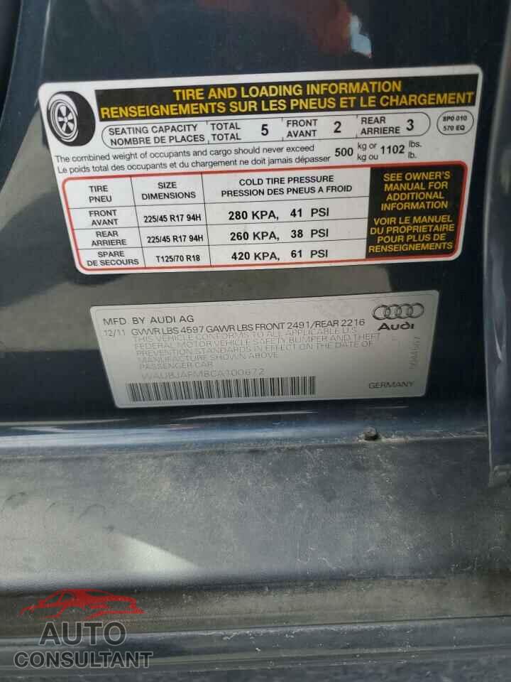 AUDI A3 2012 - WAUBJAFM8CA100672