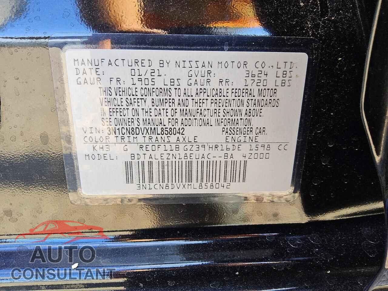 NISSAN VERSA 2021 - 3N1CN8DVXML858042