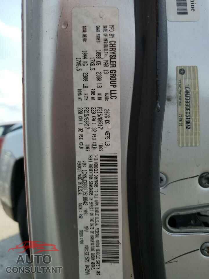 JEEP COMPASS 2014 - 1C4NJDBB8ED518642