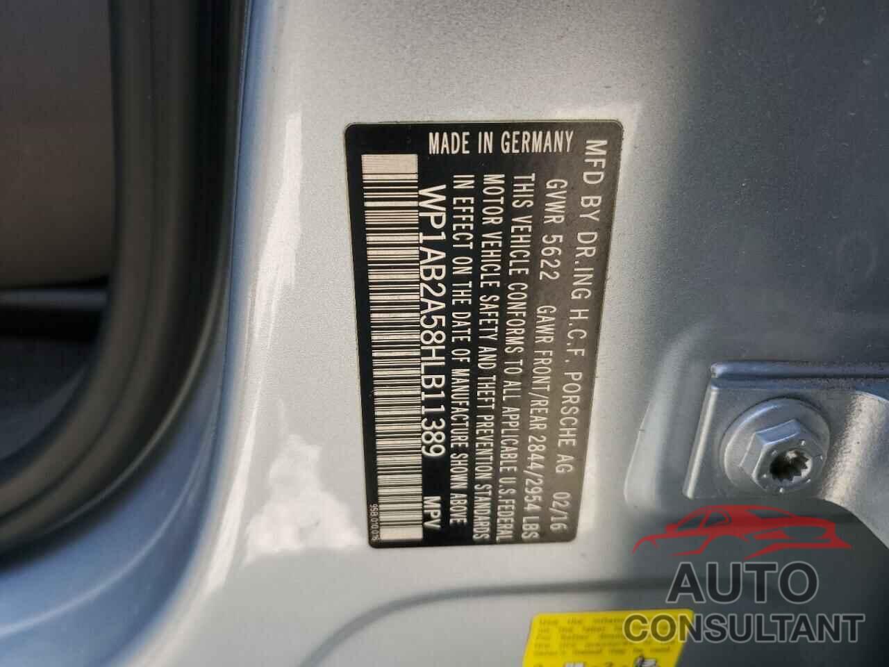 PORSCHE MACAN 2017 - WP1AB2A58HLB11389