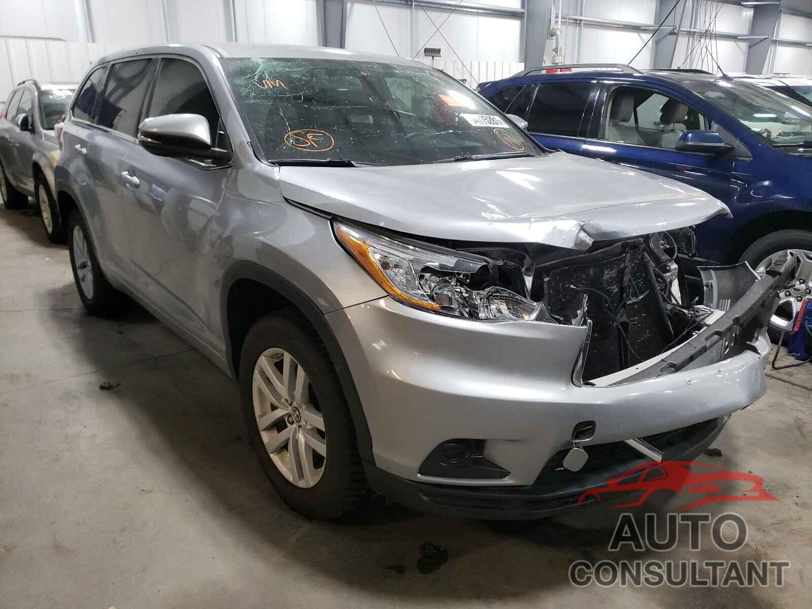 TOYOTA HIGHLANDER 2016 - 5TDZKRFH2GS180110