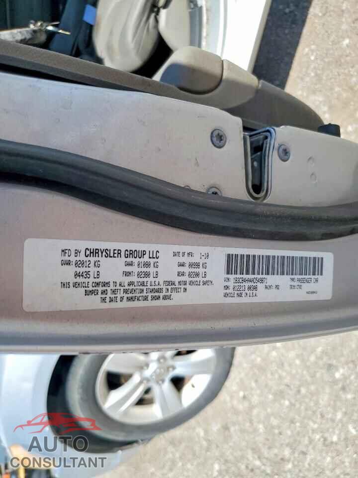 DODGE CALIBER 2010 - 1B3CB4HA4AD549871