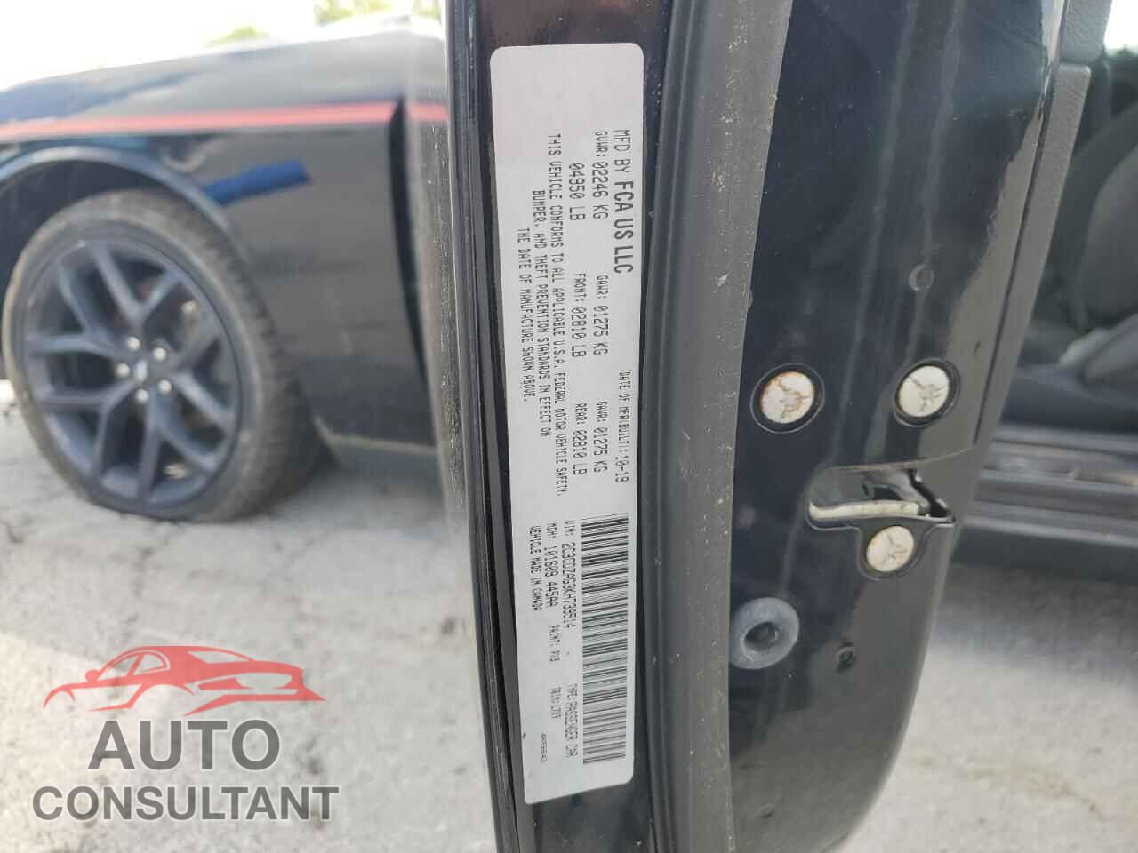 DODGE CHALLENGER 2019 - 2C3CDZAG3KH739514
