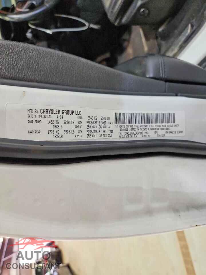 DODGE DURANGO 2014 - 1C4RDJDG4EC490909