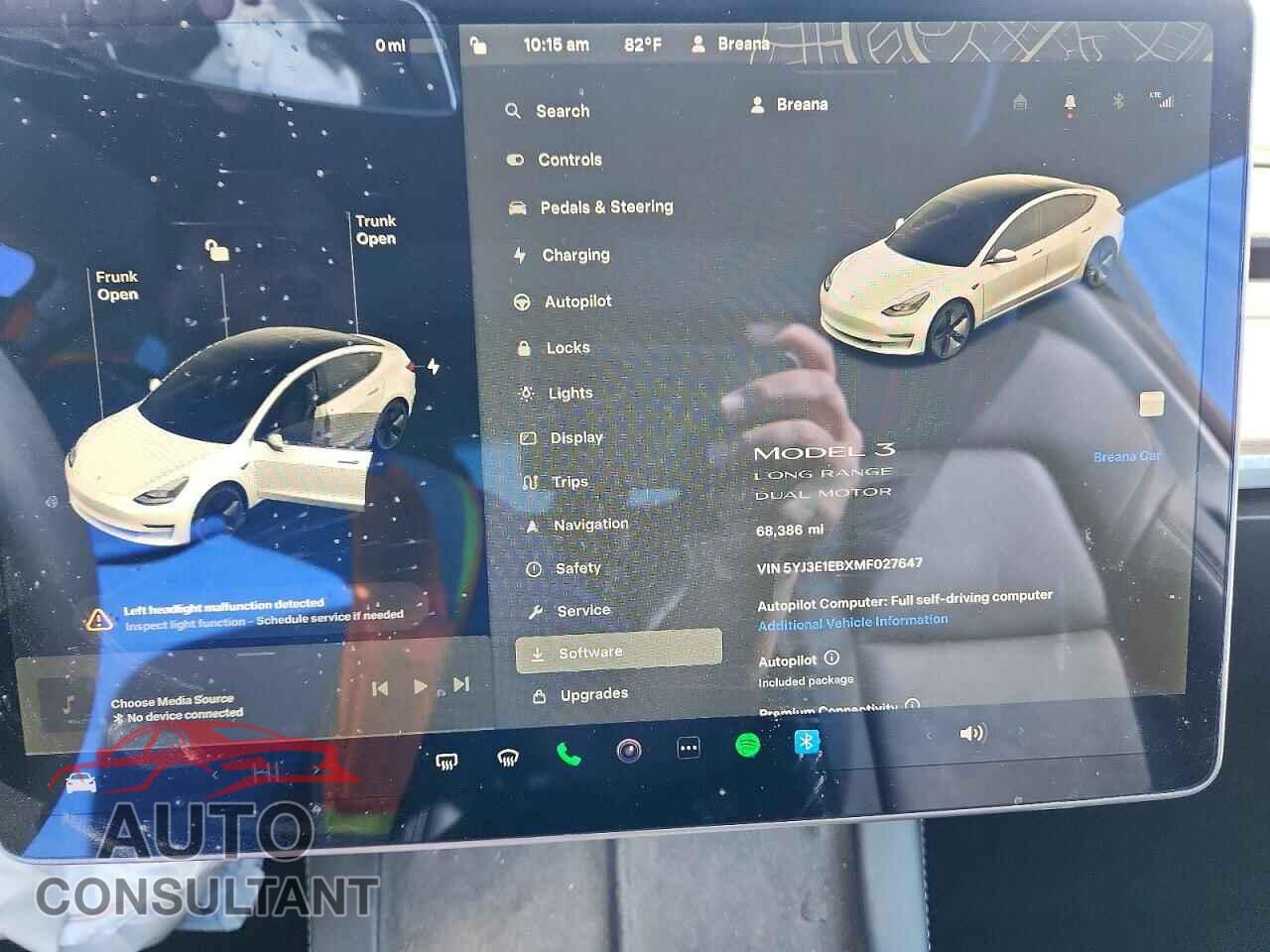 TESLA MODEL 3 2021 - 5YJ3E1EBXMF027647