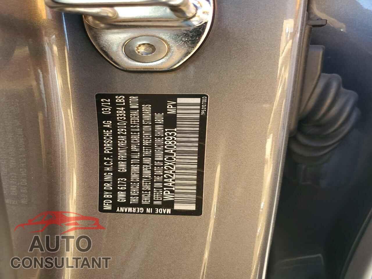 PORSCHE CAYENNE 2012 - WP1AA2A2XCLA08931