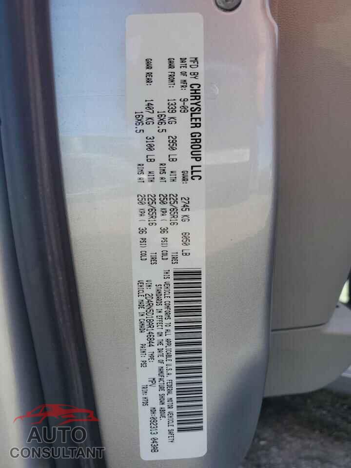 DODGE CARAVAN 2010 - 2D4RN5D18AR146844