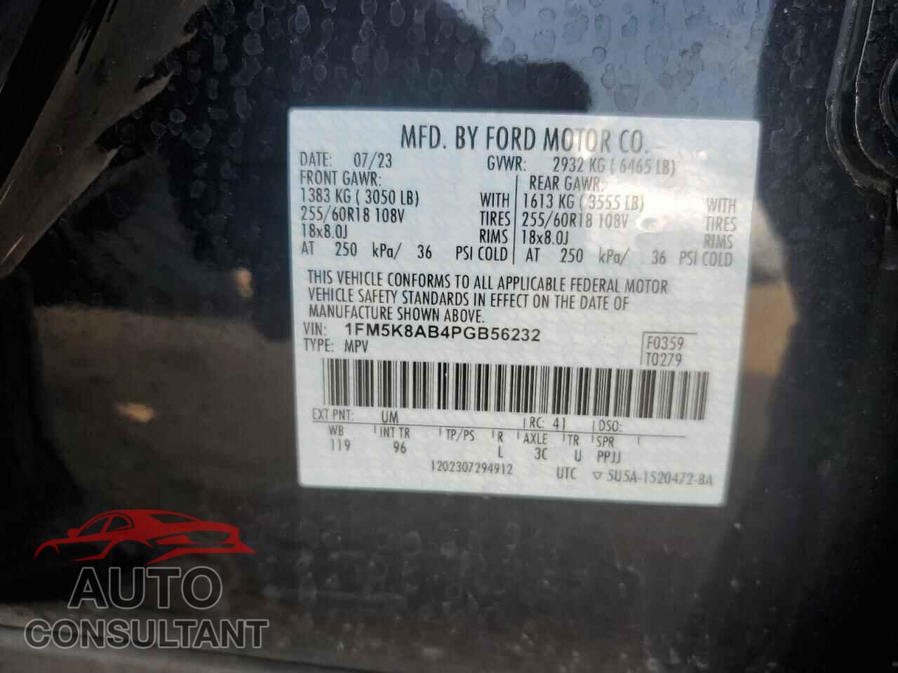 FORD EXPLORER 2023 - 1FM5K8AB4PGB56232