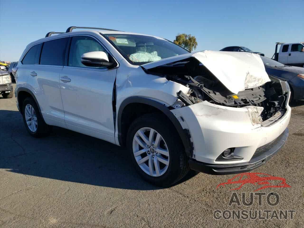 TOYOTA HIGHLANDER 2016 - 5TDZKRFH6GS180921