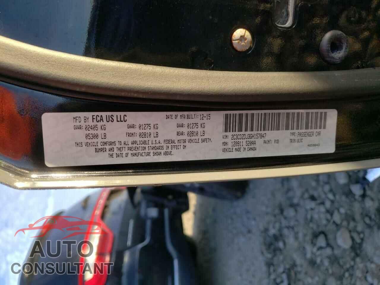 DODGE CHALLENGER 2016 - 2C3CDZDJ3GH157847