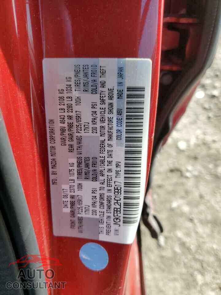 MAZDA CX-5 2017 - JM3KFBBL2H0199517