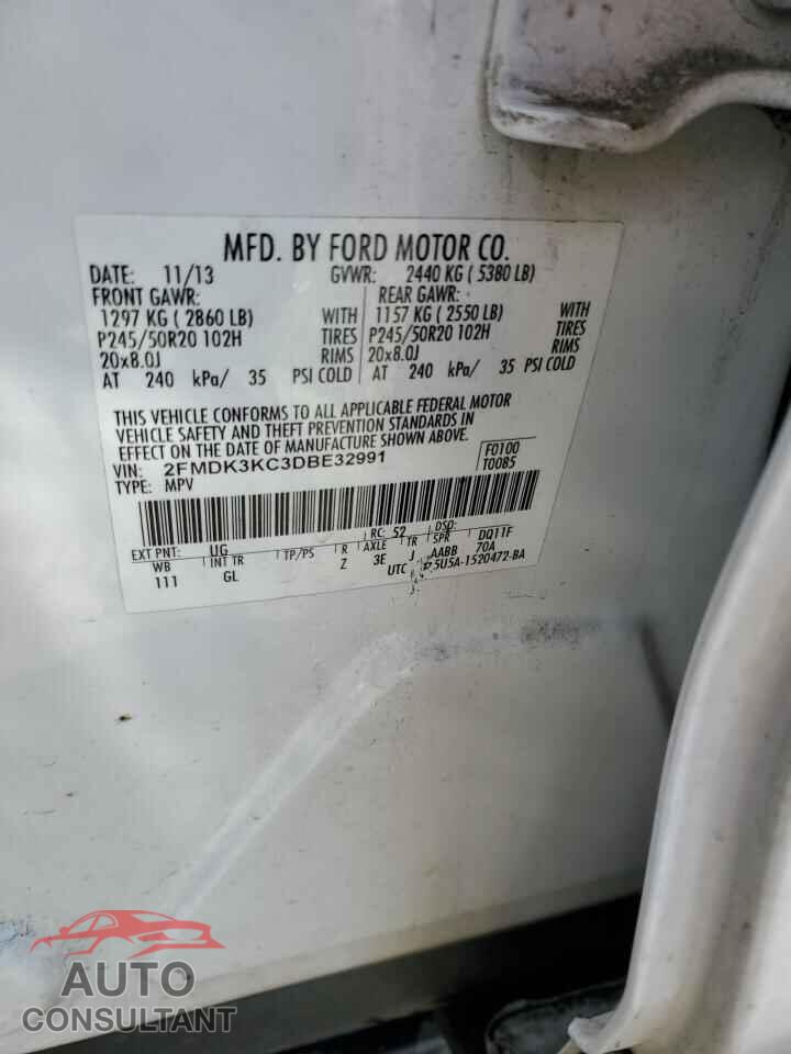 FORD EDGE 2013 - 2FMDK3KC3DBE32991