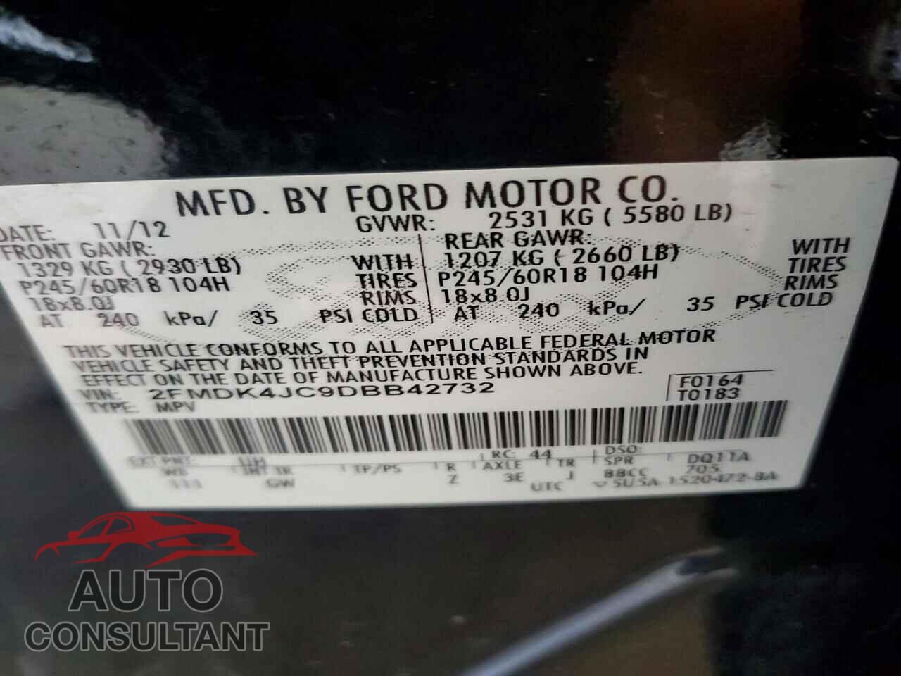 FORD EDGE 2013 - 2FMDK4JC9DBB42732