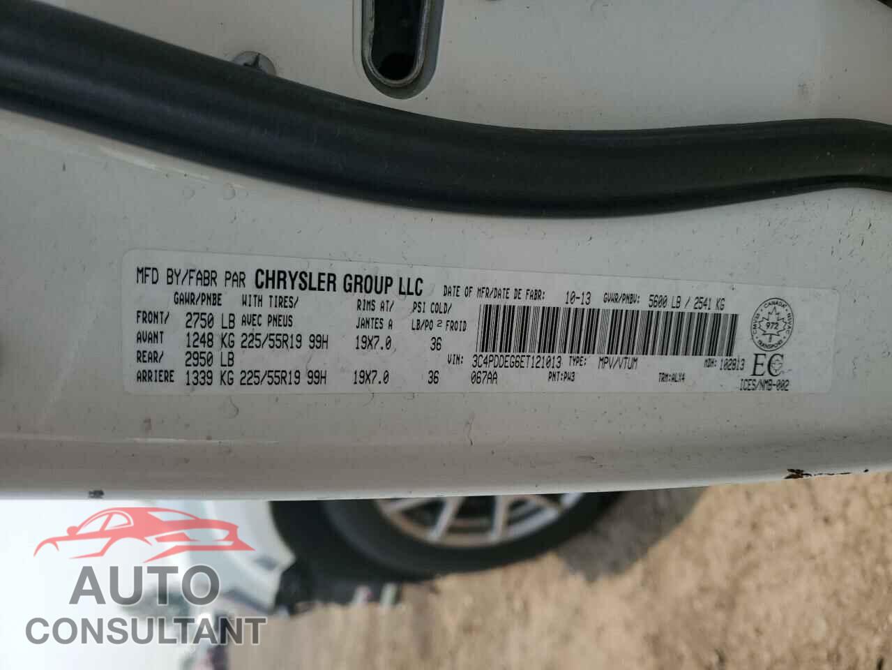 DODGE JOURNEY 2014 - 3C4PDDEG6ET121013