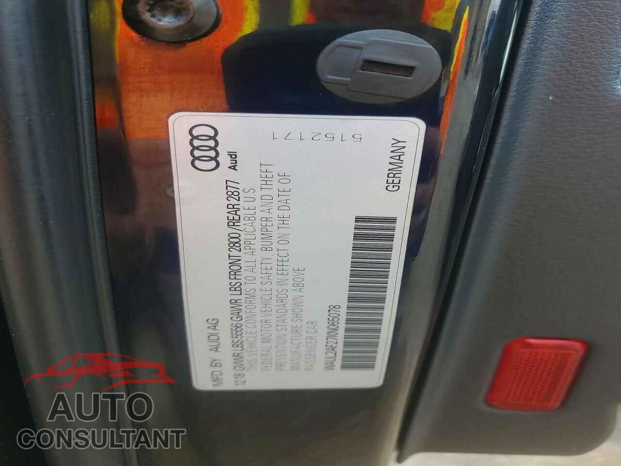 AUDI A6 2019 - WAUL2AF27KN065078
