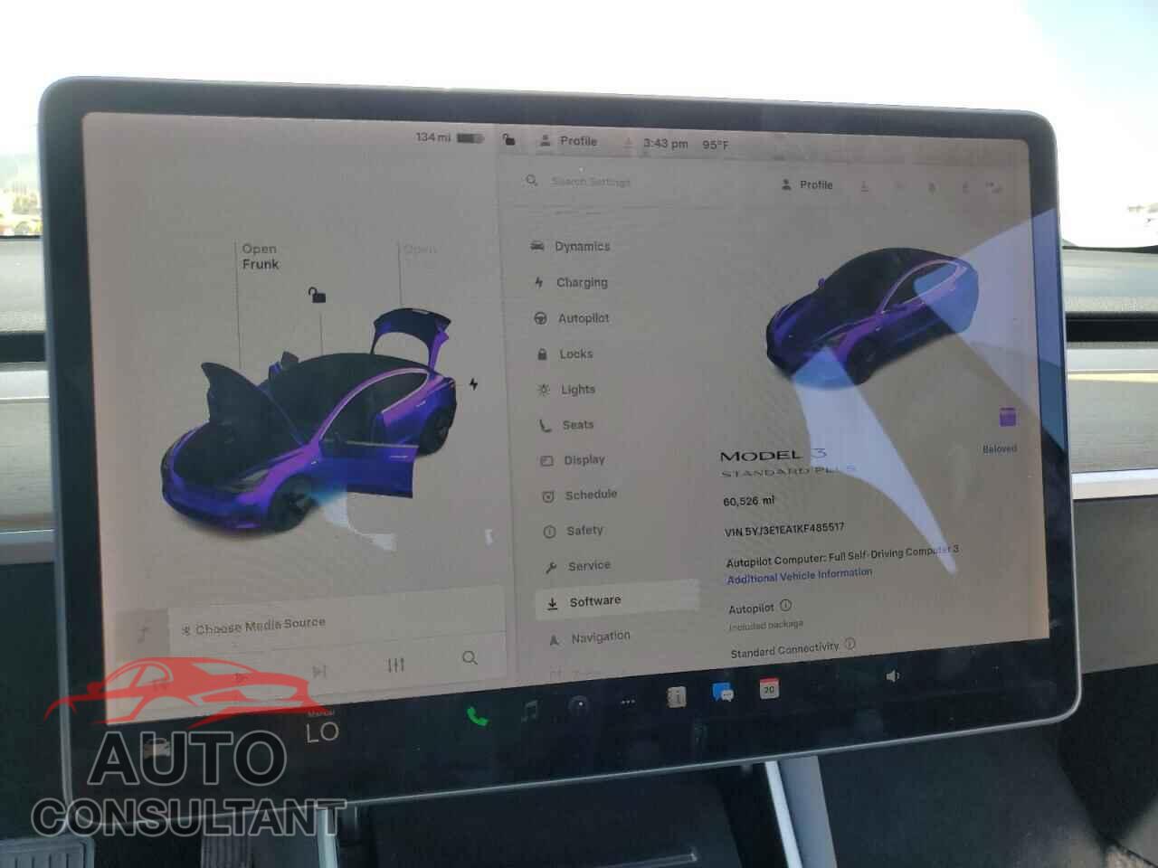 TESLA MODEL 3 AW 2019 - 5YJ3E1EA1KF485517