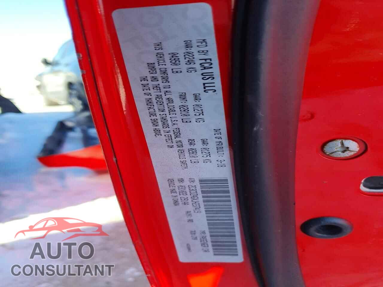 DODGE CHALLENGER 2018 - 2C3CDZAGXJH237419
