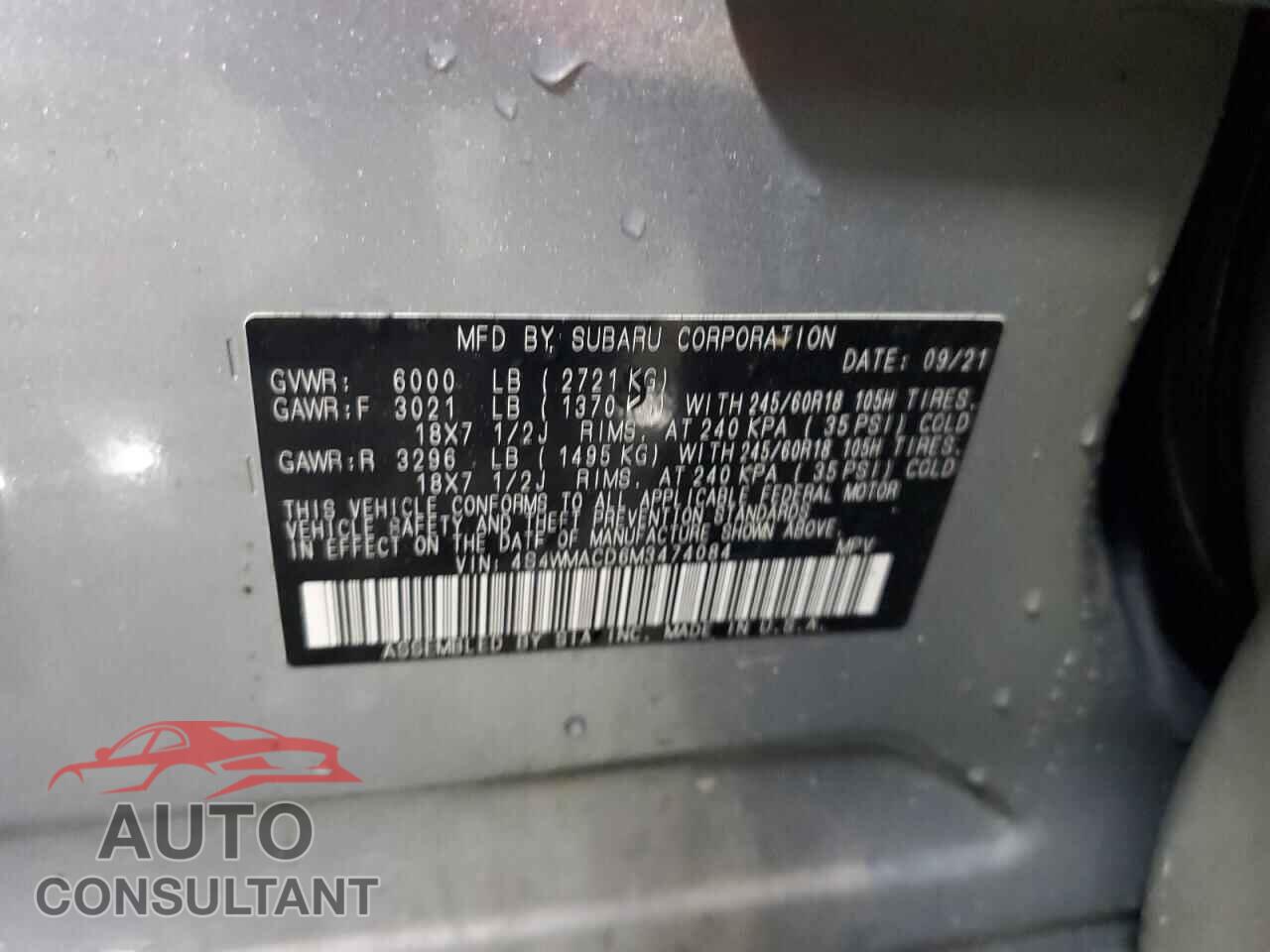SUBARU ASCENT 2021 - 4S4WMACD6M3474084