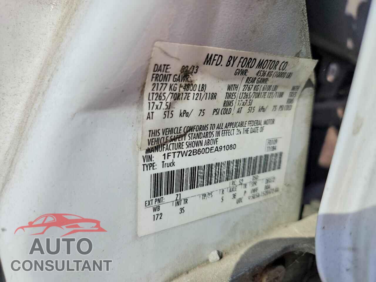 FORD F250 2013 - 1FT7W2B60DEA91080