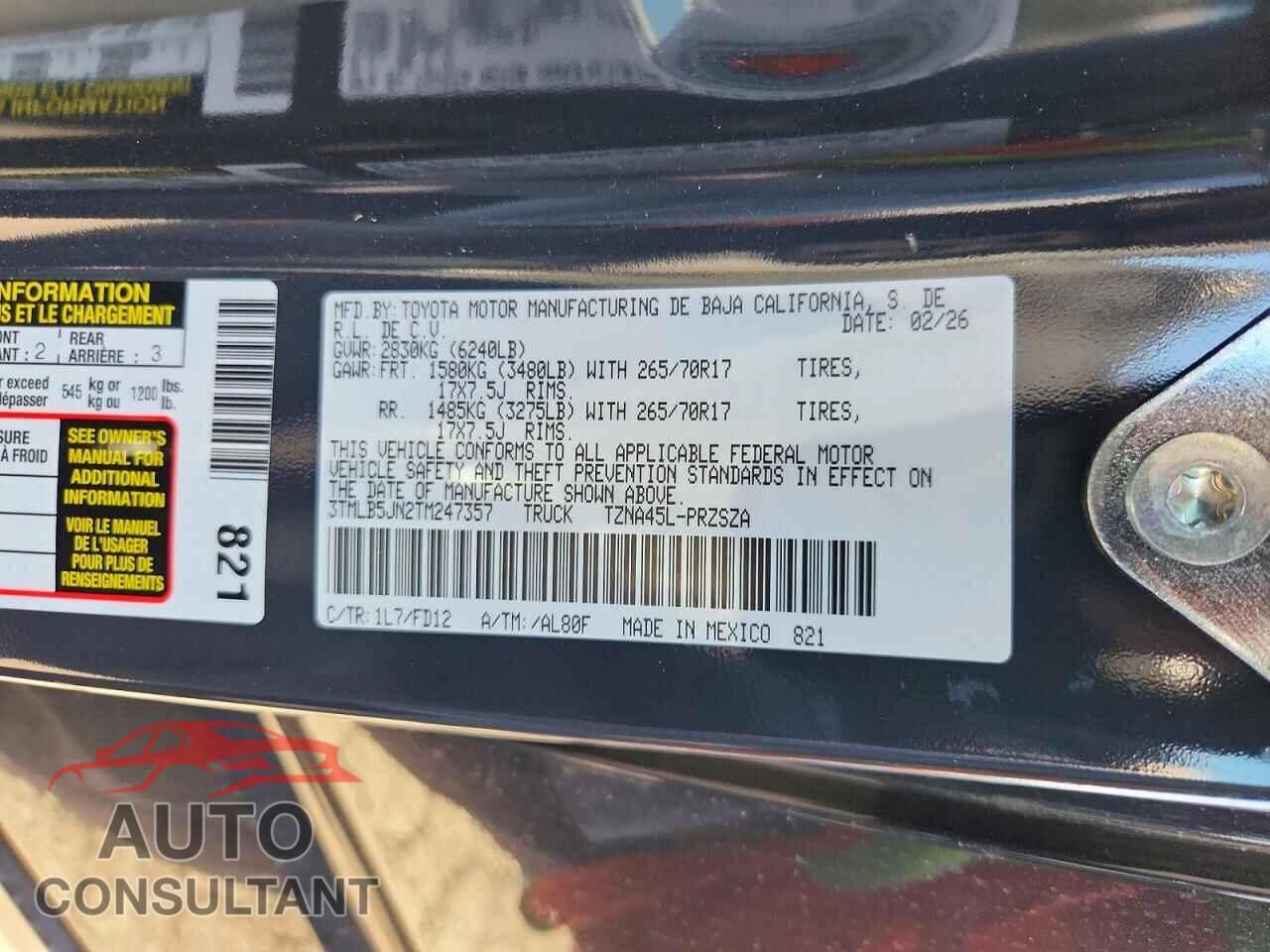 TOYOTA TACOMA 2026 - 3TMLB5JN2TM247357