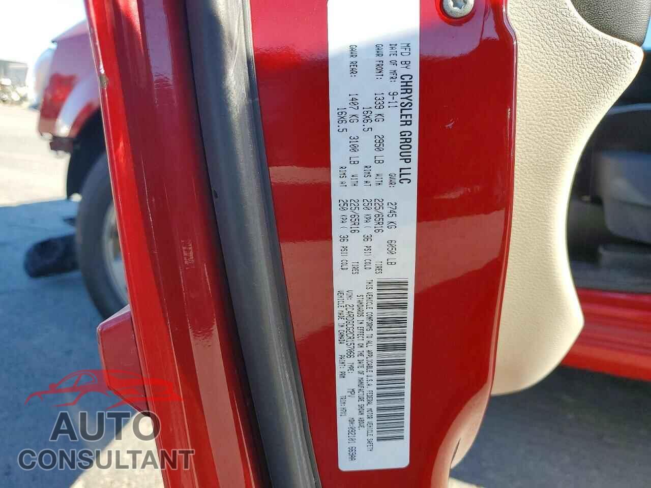 DODGE CARAVAN 2012 - 2C4RDGCG2CR157066