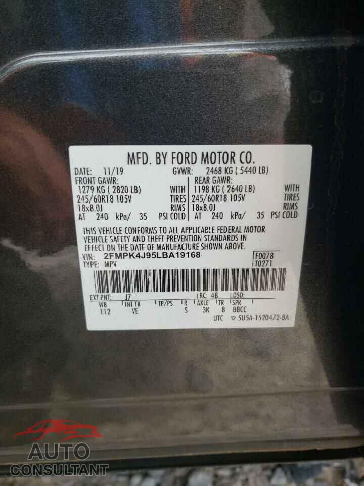 FORD EDGE 2020 - 2FMPK4J95LBA19168
