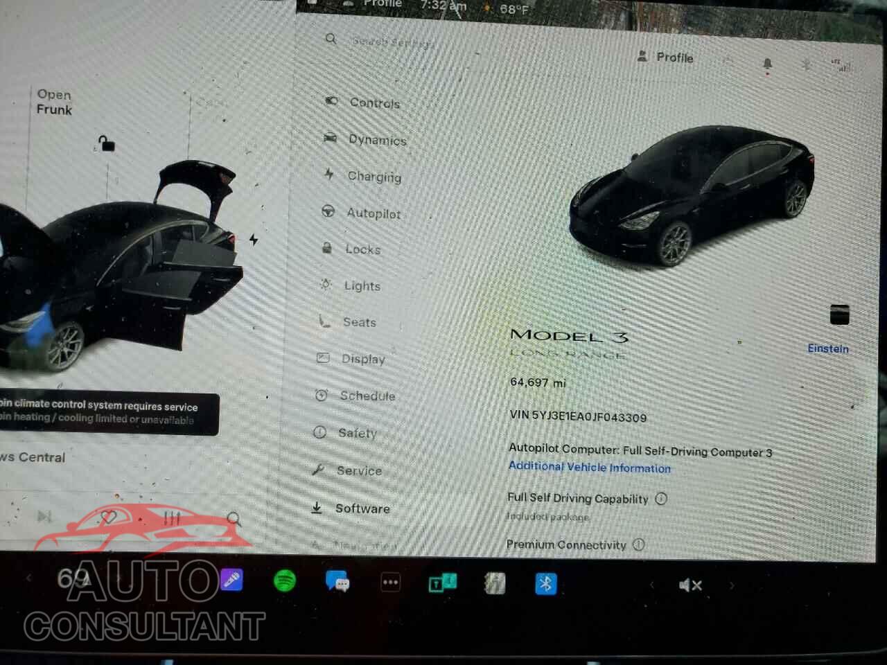 TESLA MODEL 3 2018 - 5YJ3E1EA0JF043309
