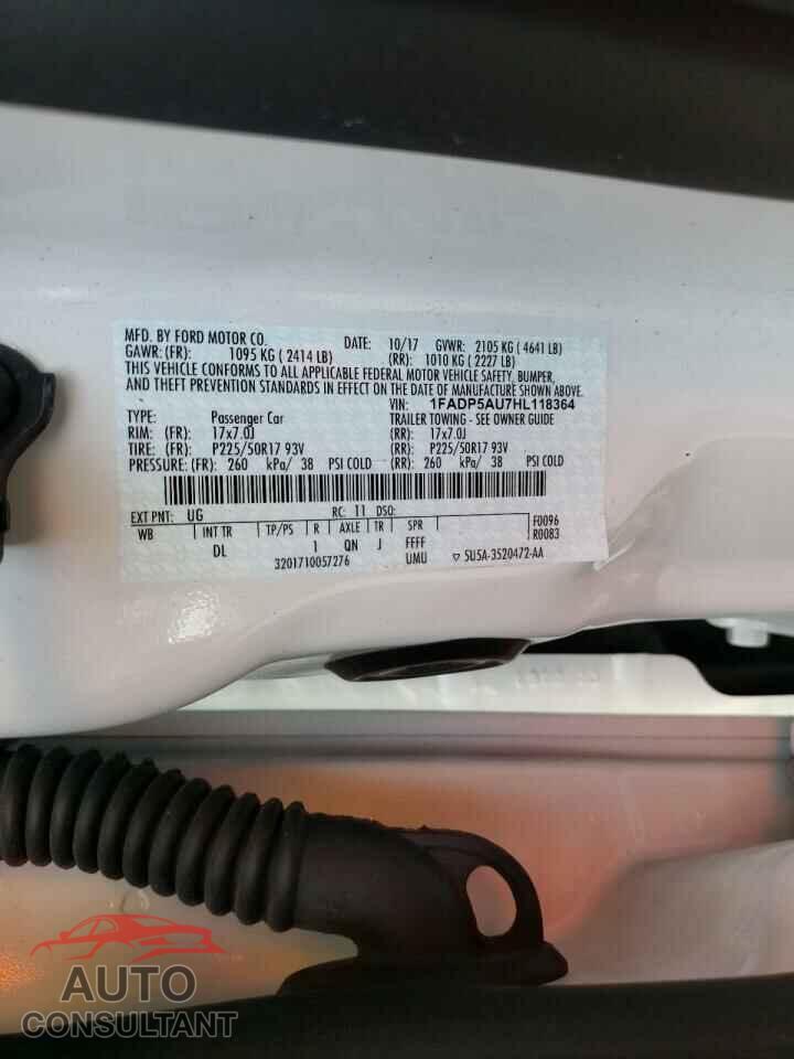 FORD CMAX 2017 - 1FADP5AU7HL118364