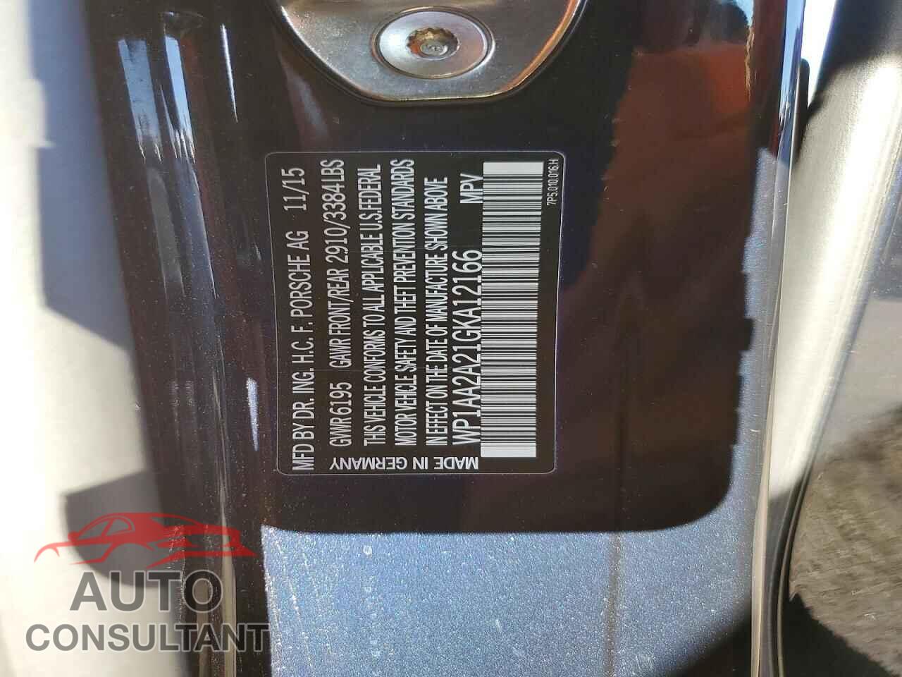 PORSCHE CAYENNE 2016 - WP1AA2A21GKA12166