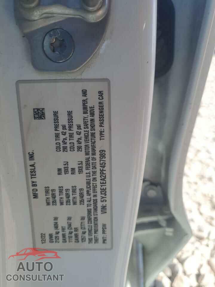TESLA MODEL 3 2023 - 5YJ3E1EA2PF457989