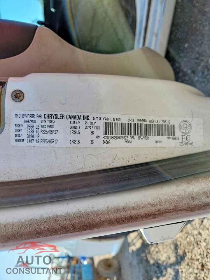 DODGE CARAVAN 2013 - 2C4RDGBG3DR679322