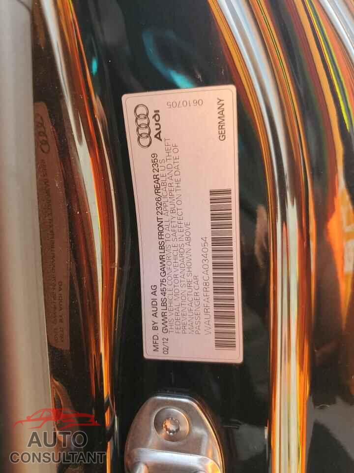 AUDI A5 2012 - WAURFAFR8CA034054