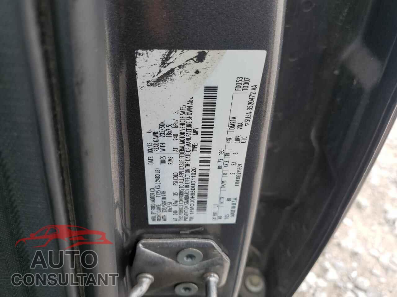 FORD ESCAPE 2013 - 1FMCU0H95DUD11020