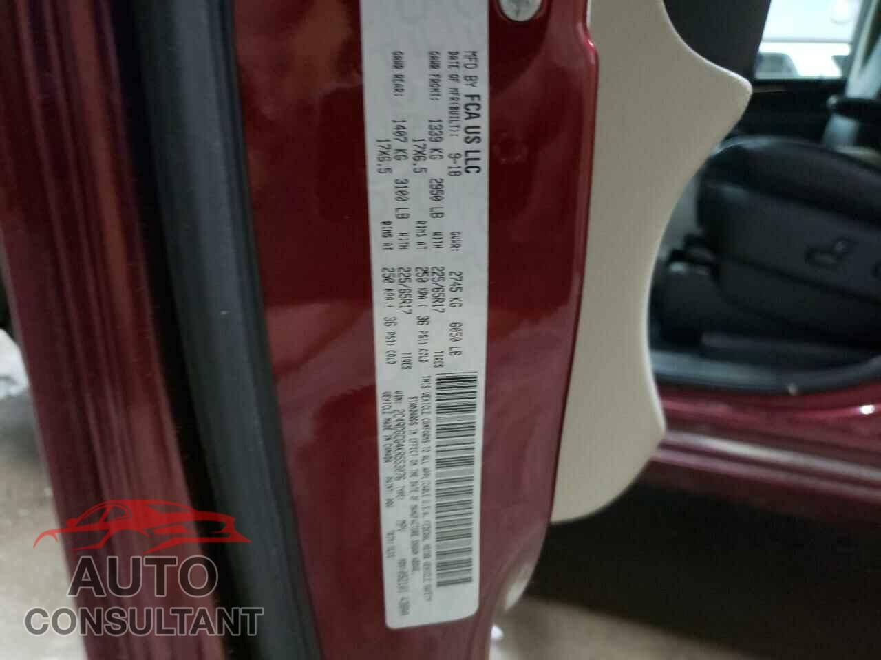 DODGE CARAVAN 2019 - 2C4RDGCG4KR553076