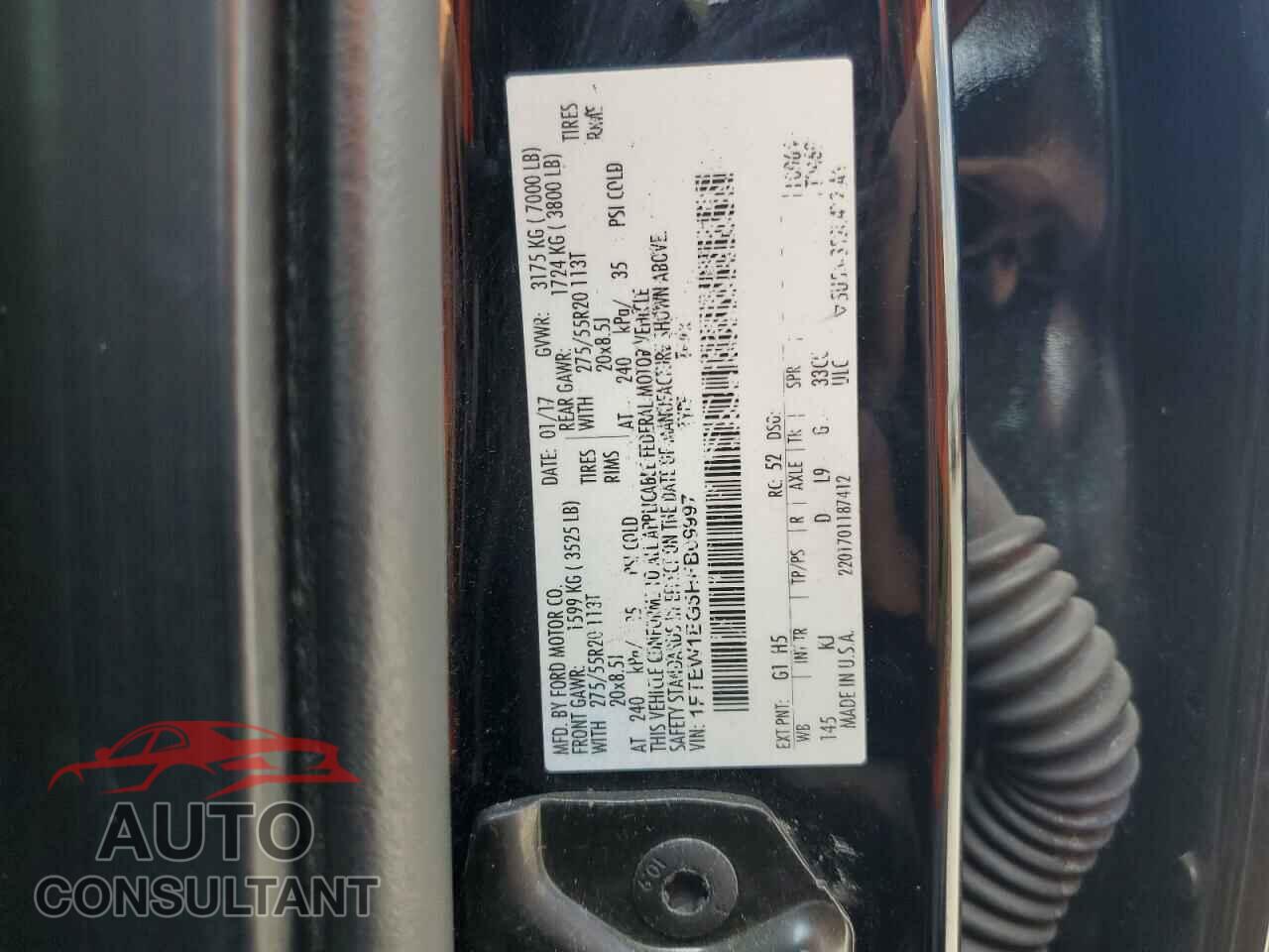 FORD F-150 2017 - 1FTEW1EG5HFB09997