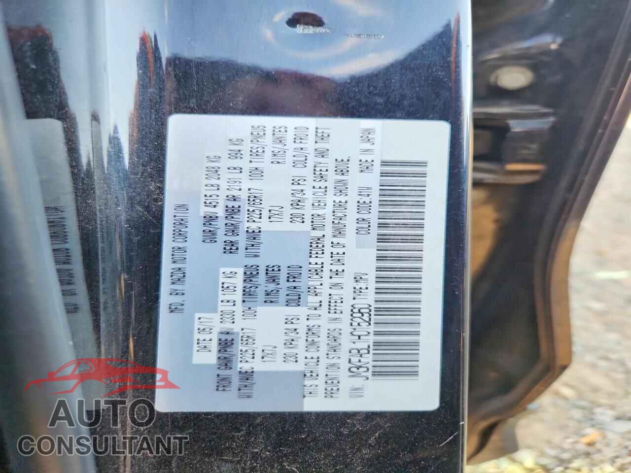MAZDA CX-5 2017 - JM3KFABL1H0152960