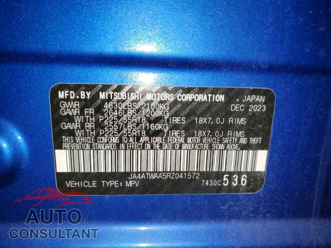 MITSUBISHI ECLIPSE 2024 - JA4ATWAA5RZ041572