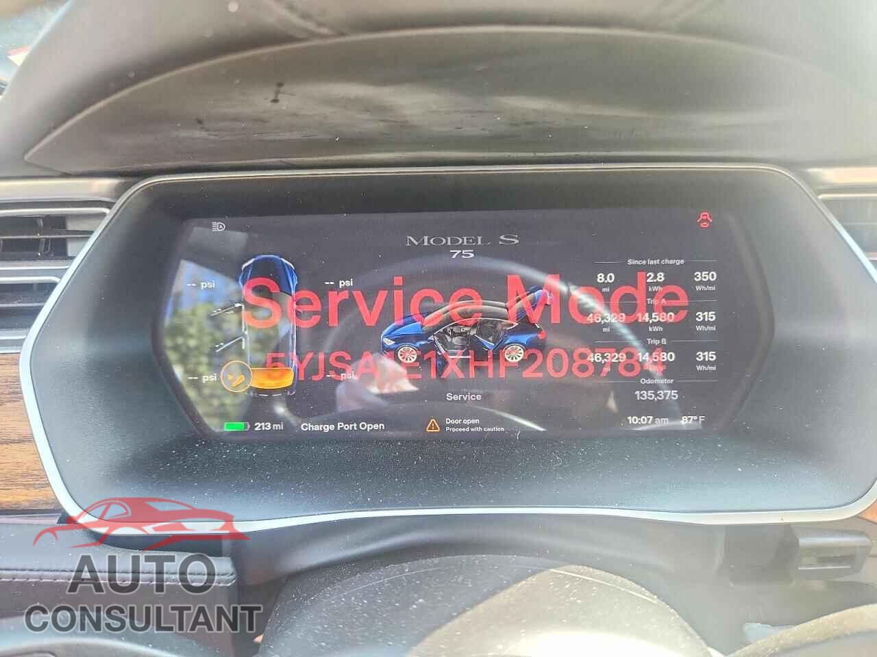 TESLA MODEL S 2017 - 5YJSA1E1XHF208784