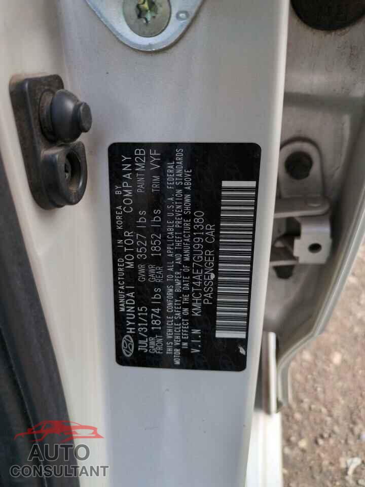 HYUNDAI ACCENT 2016 - KMHCT4AE7GU991380