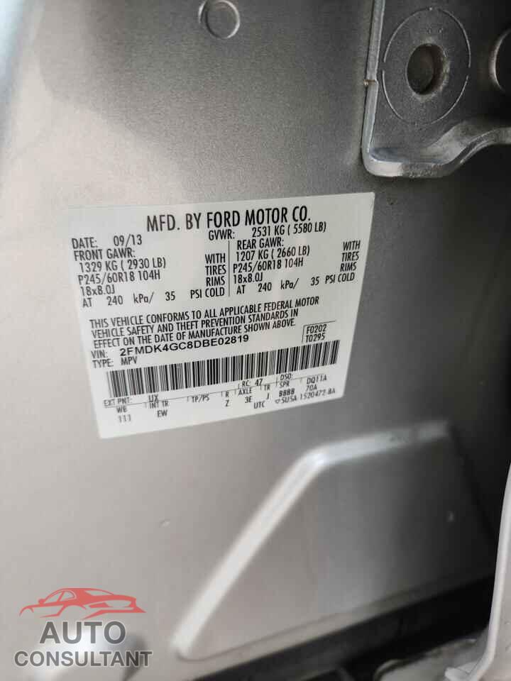 FORD EDGE 2013 - 2FMDK4GC8DBE02819