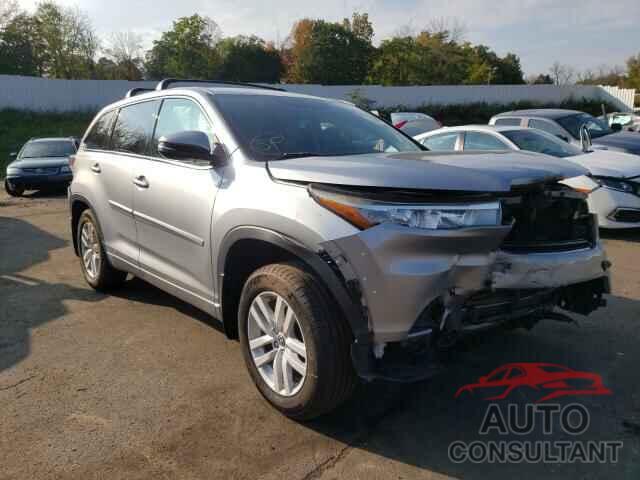 TOYOTA HIGHLANDER 2016 - 5TDBKRFH9GS274907