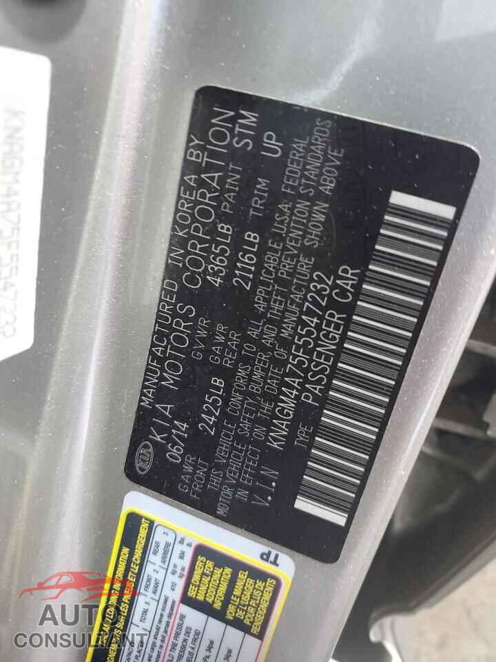 KIA OPTIMA 2015 - KNAGM4A75F5547232