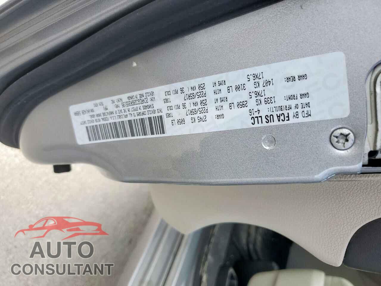 DODGE CARAVAN 2016 - 2C4RDGCG9GR355195